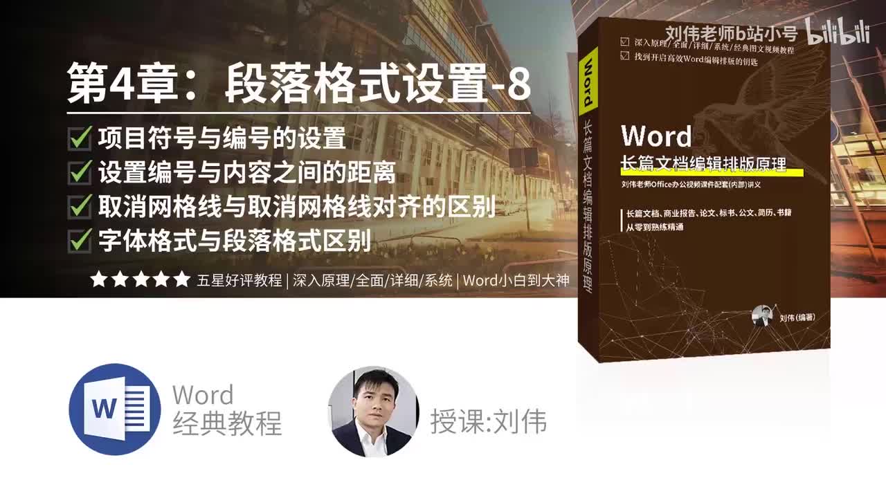 0408-项目符号与编号设置加设置编号与内容之间距离加取消文档网格线与取消段落对齐网格线区别加字体格式与段落格式区别