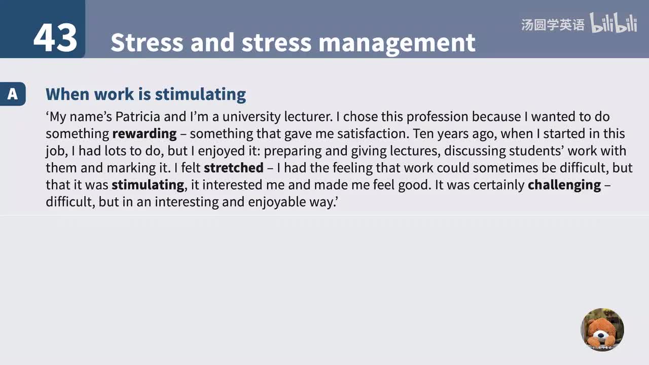 43. Stress and stress management