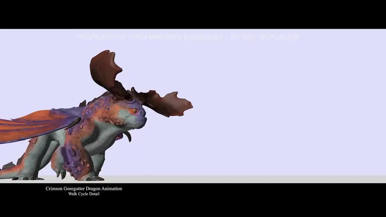 ANIMATION ANALYSIS： How to Train Your Dragon - Dragon Walk cycle (Evan Bouchers)