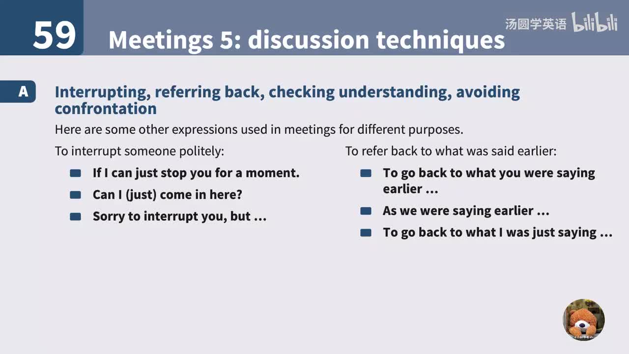 59. Meetings 5: discussion techniques