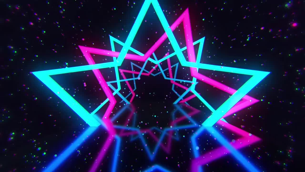 【舞台背景】霓虹灯隧道