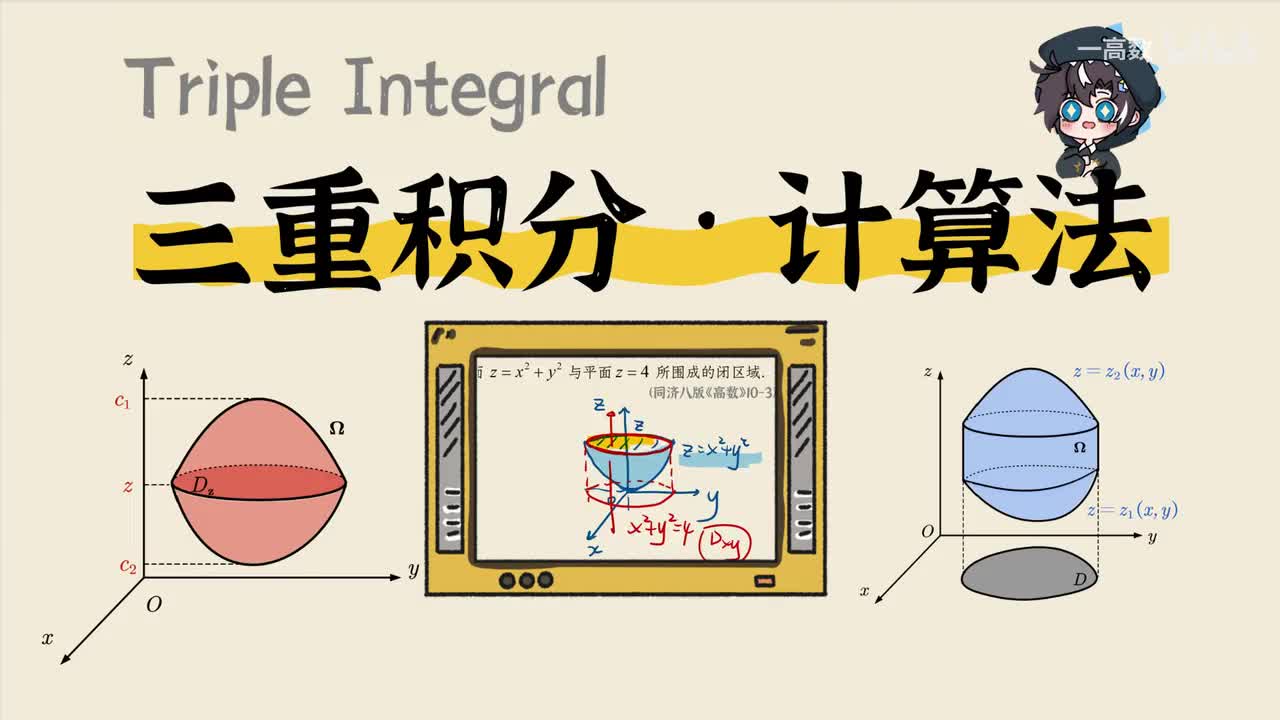10-3 三重积分计算法-一课通！