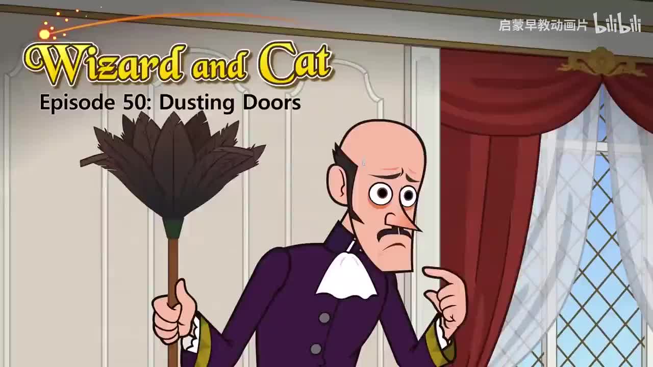 050_Wizard and Cat 50_Dusting Doors