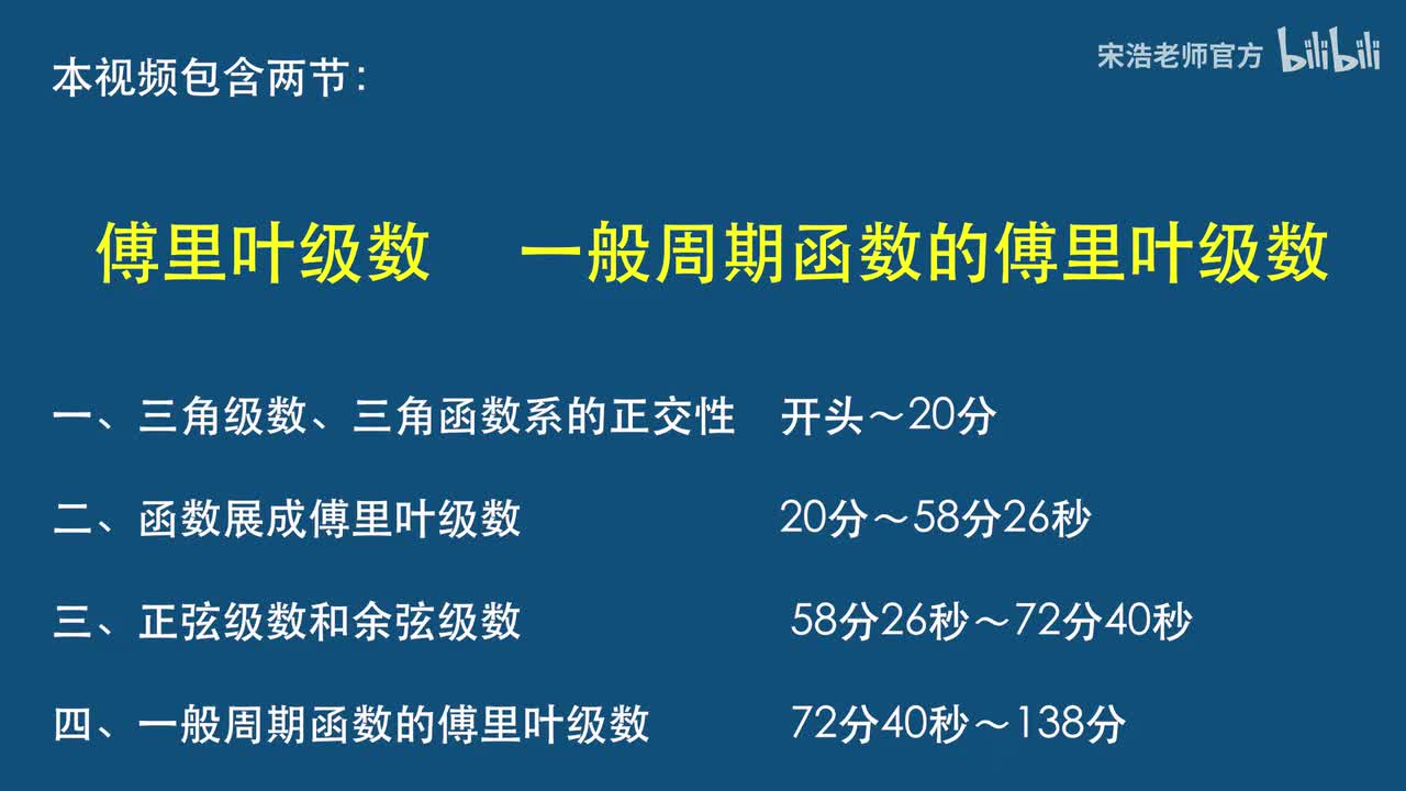 傅里叶级数与一般周期函数的傅里叶级数