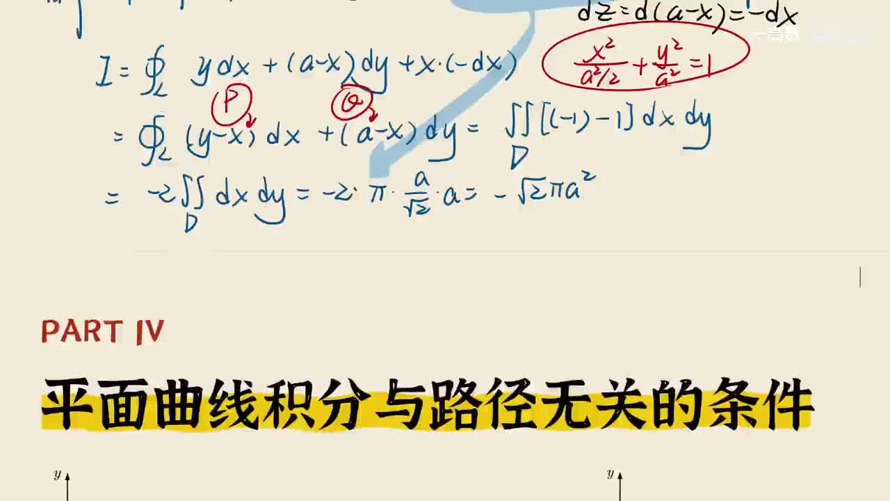11-3 平面曲线积分与路径无关的条件