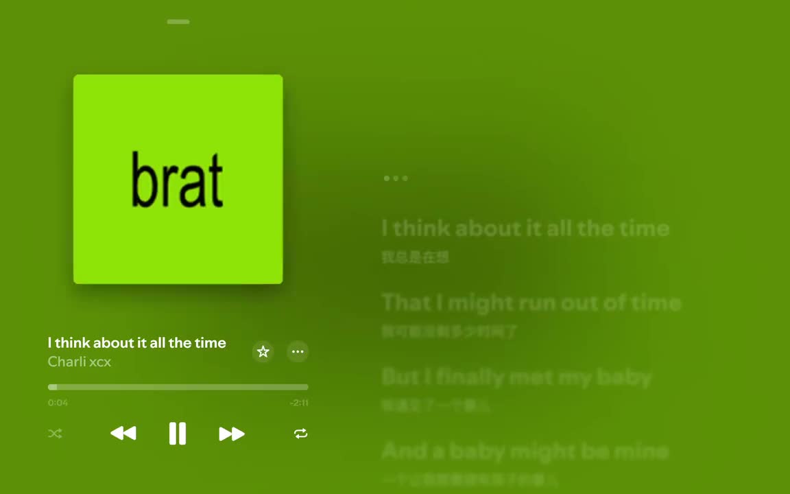 I think about it all the time