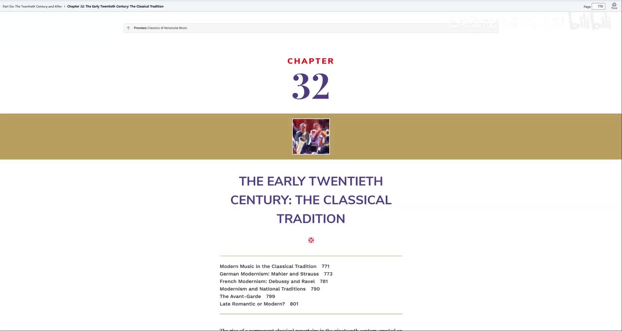 第32章：20世纪早期-古典传统