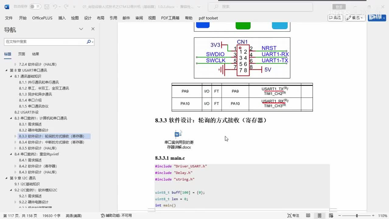 062_USART_串口通讯案例_轮询方式寄存器实现_初始化
