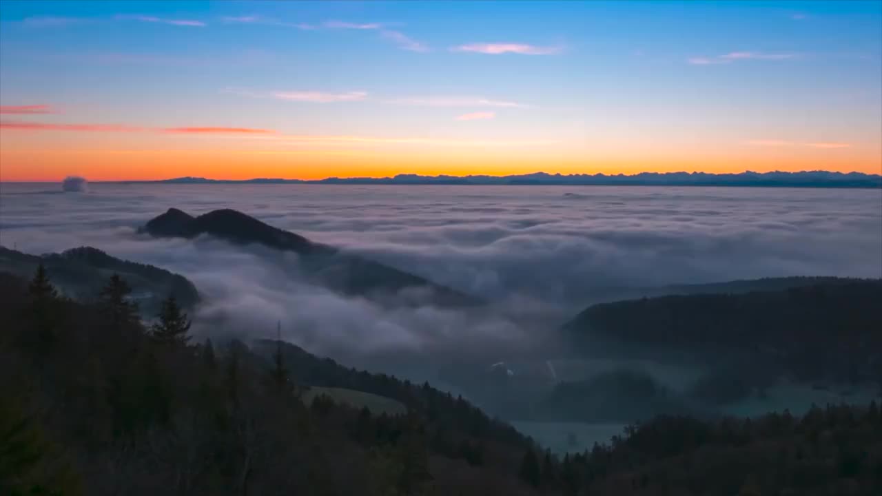 日出山脉 云海翻涌 #1169