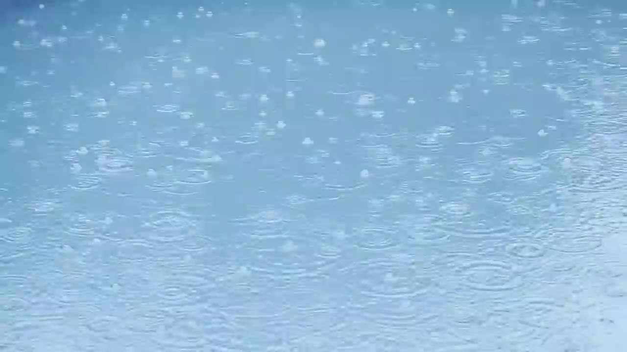 下雨天的水面 水花 #0922