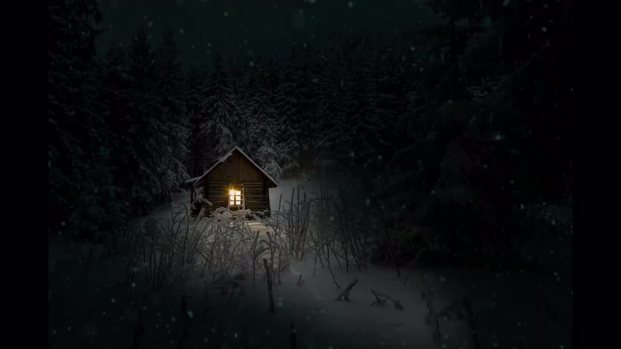 雪夜的木屋 #1022