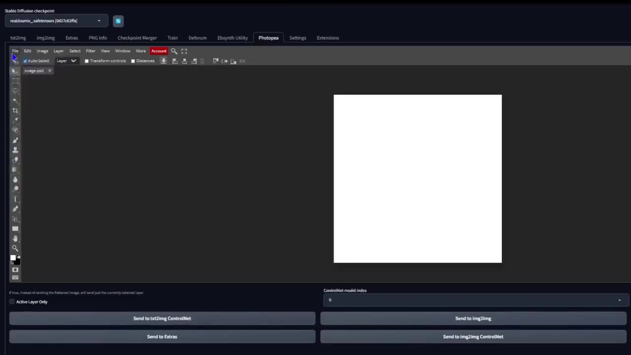 在Stable Diffusion里面直接用Photoshop