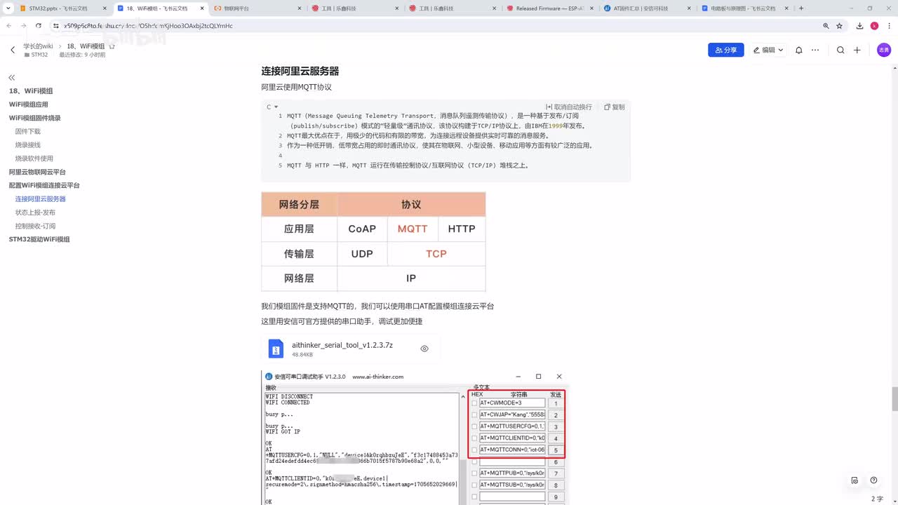 [STM32]-串口调试助手设置wifi登录阿里云-难度★★
