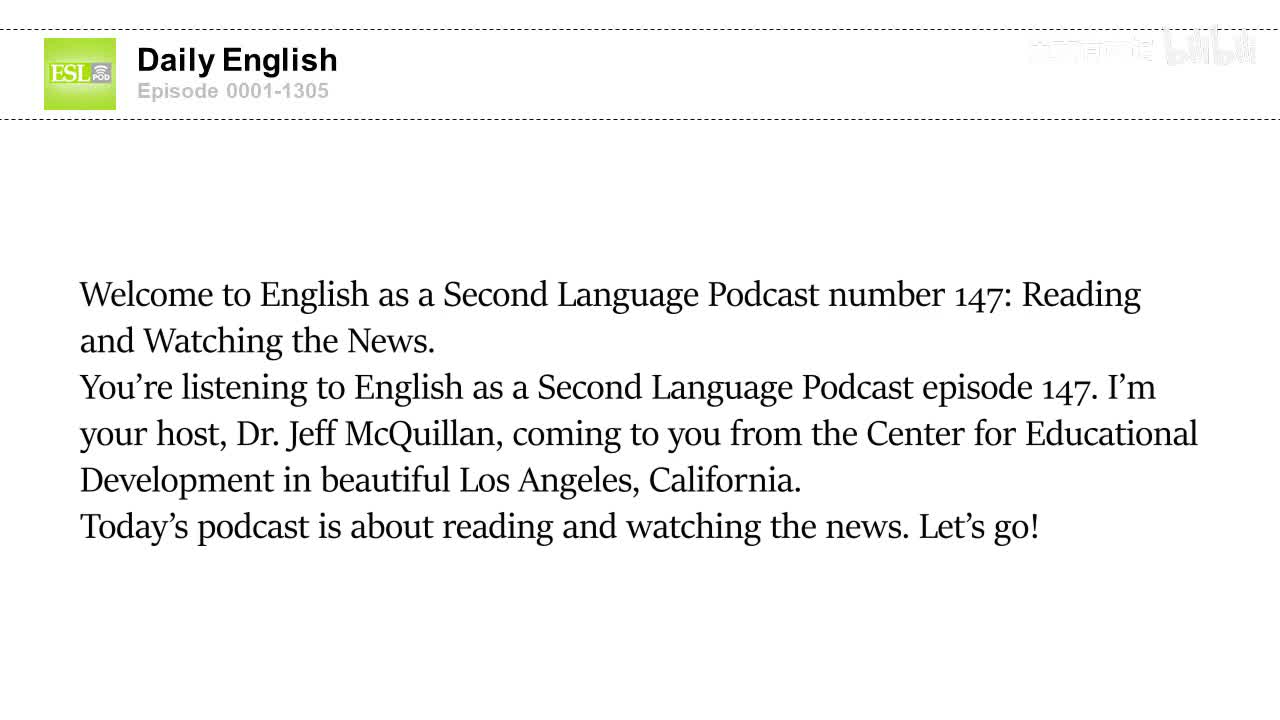 0147 Reading and Watching the News