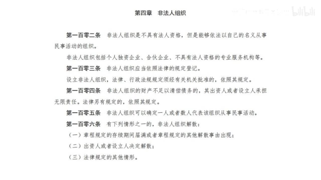 一编4章 非法人组织