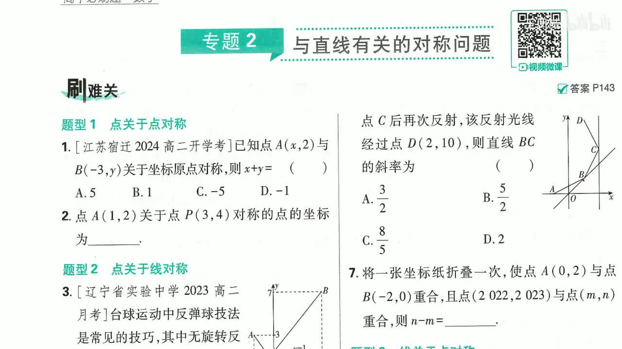 专题2与直线有关的对称问题第40页