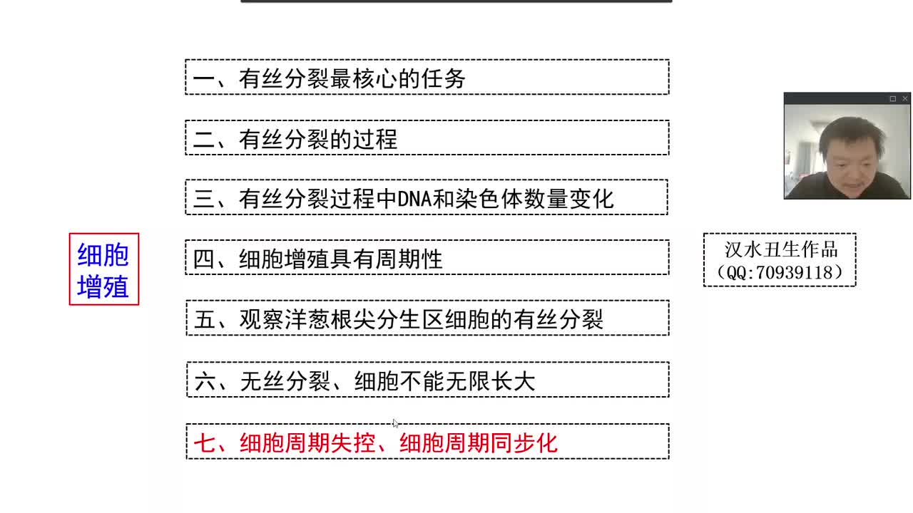 必修1第六章第1节：细胞增殖（7-7）细胞周期调控和同步化