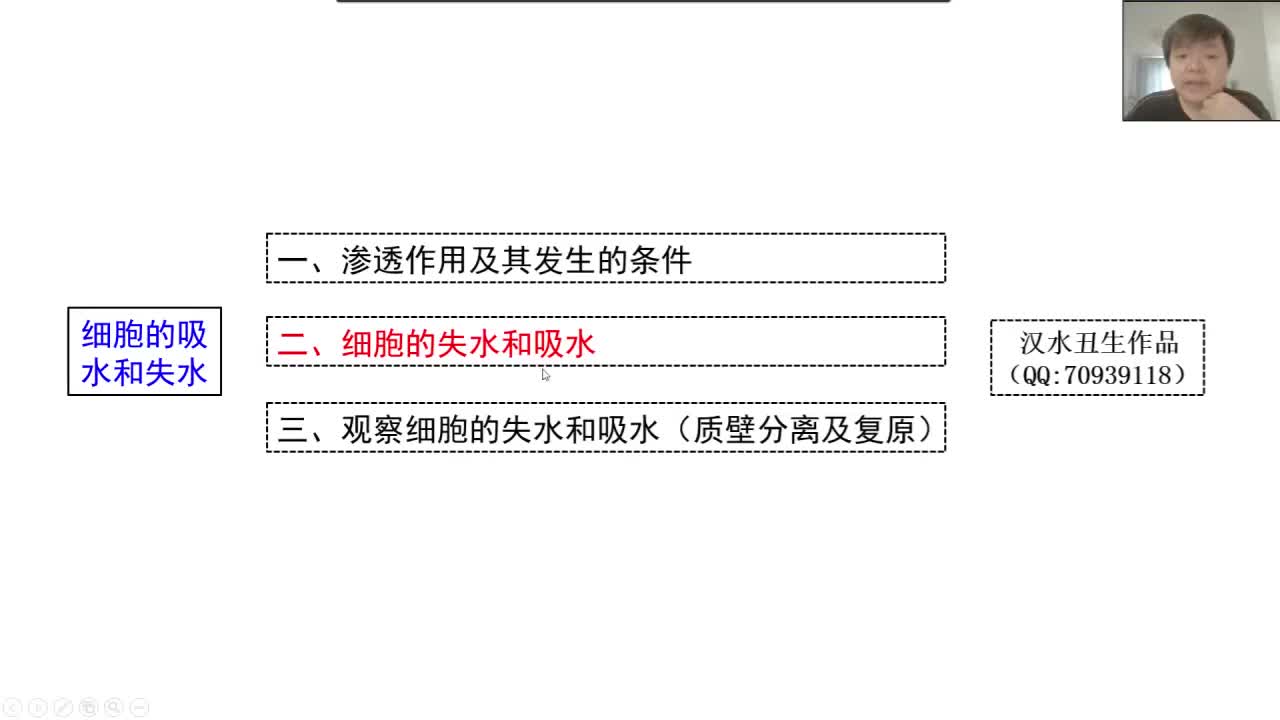 必修1第四章第1节：被动运输（3-2）细胞的失水和吸水（质壁分离及复原）