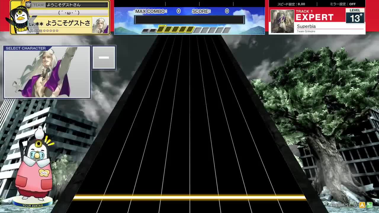 13.5(X-V) Superbia [EXPERT 13+] (譜面確認) [CHUNITHM チュウニズム]