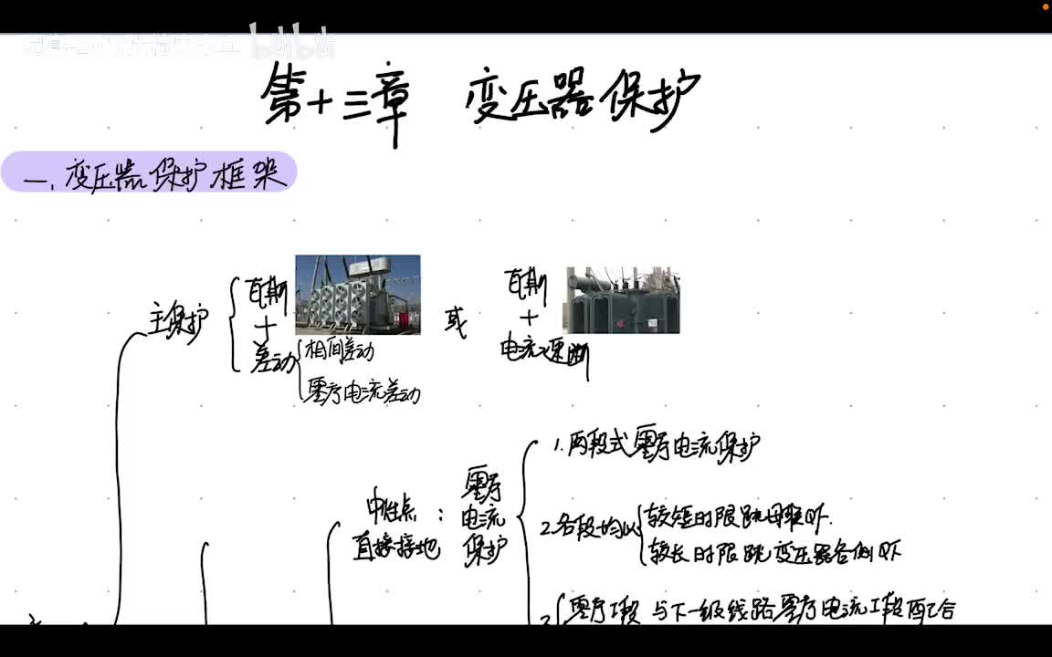 13.1 变压器保护——变压器故障类型及继保配置框架