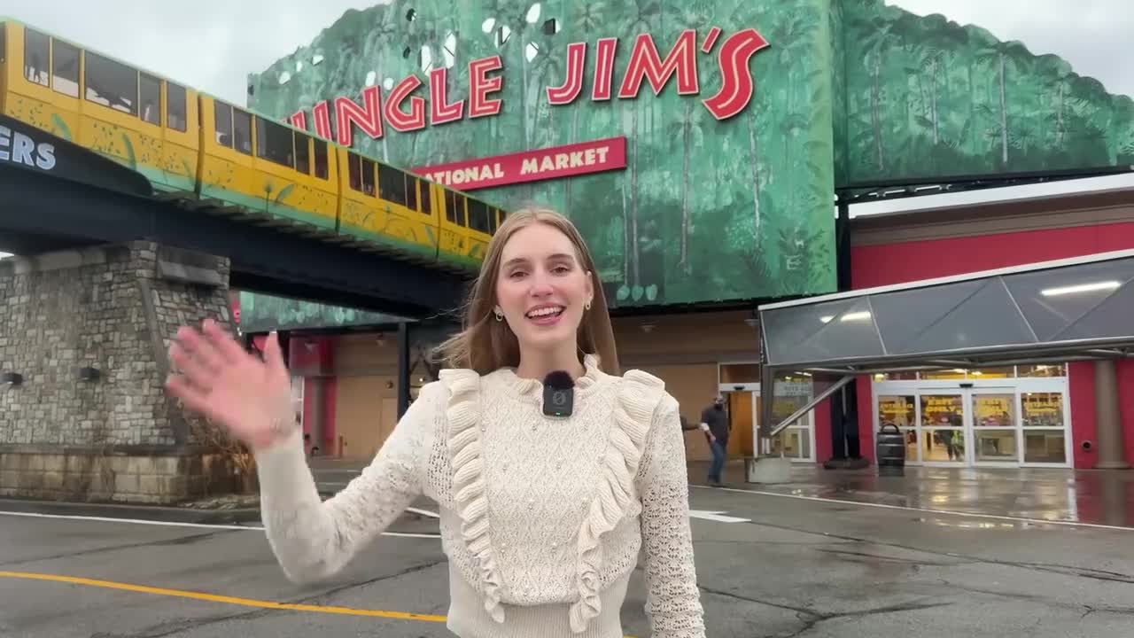 和美女老师一起买菜