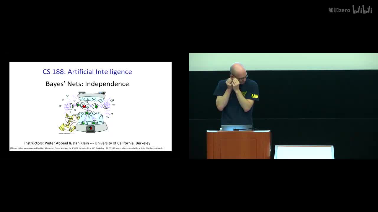 p13 COMPSCI 188 - 2018-10-11 - Bayes' Nets： Independence (D-Separation)