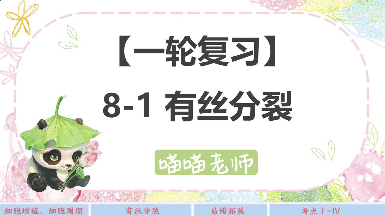 【方法】8-1有丝分裂
