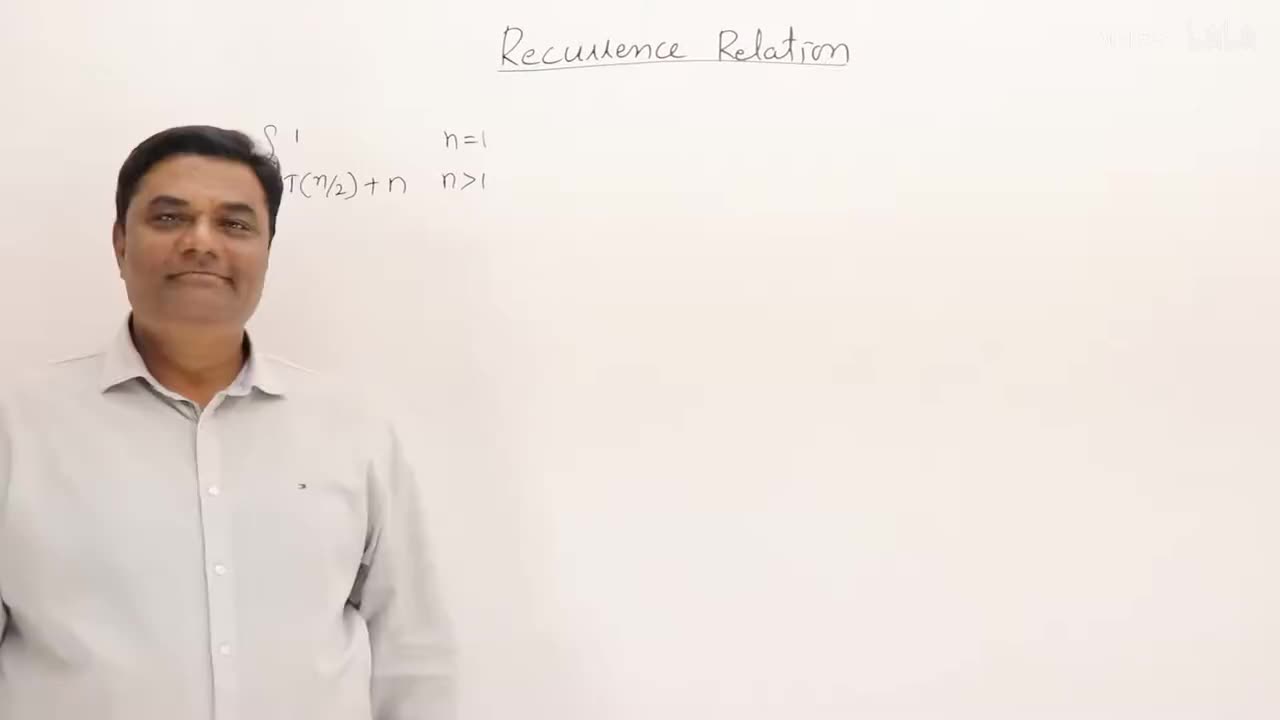 p24 2.3.2 Recurrence Relation Dividing [ T(n)=T(n⧸2)+ n]. #2