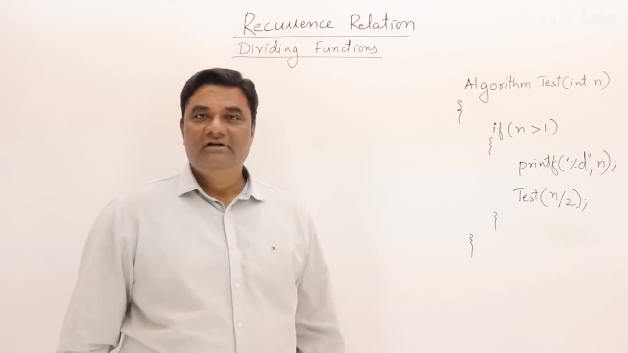p23 2.3.1 Recurrence Relation Dividing Function T(n)=T(n⧸2)+1 #1