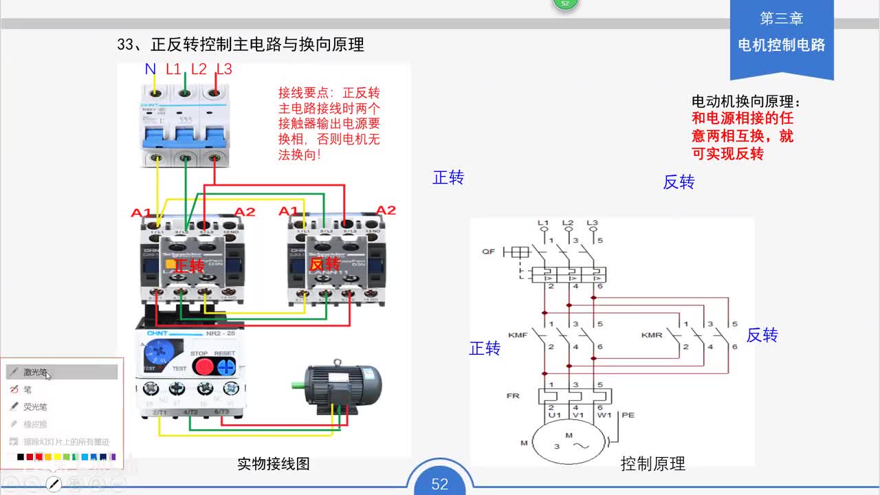 44_正反转控制主电路与换向工作原理与接线要点