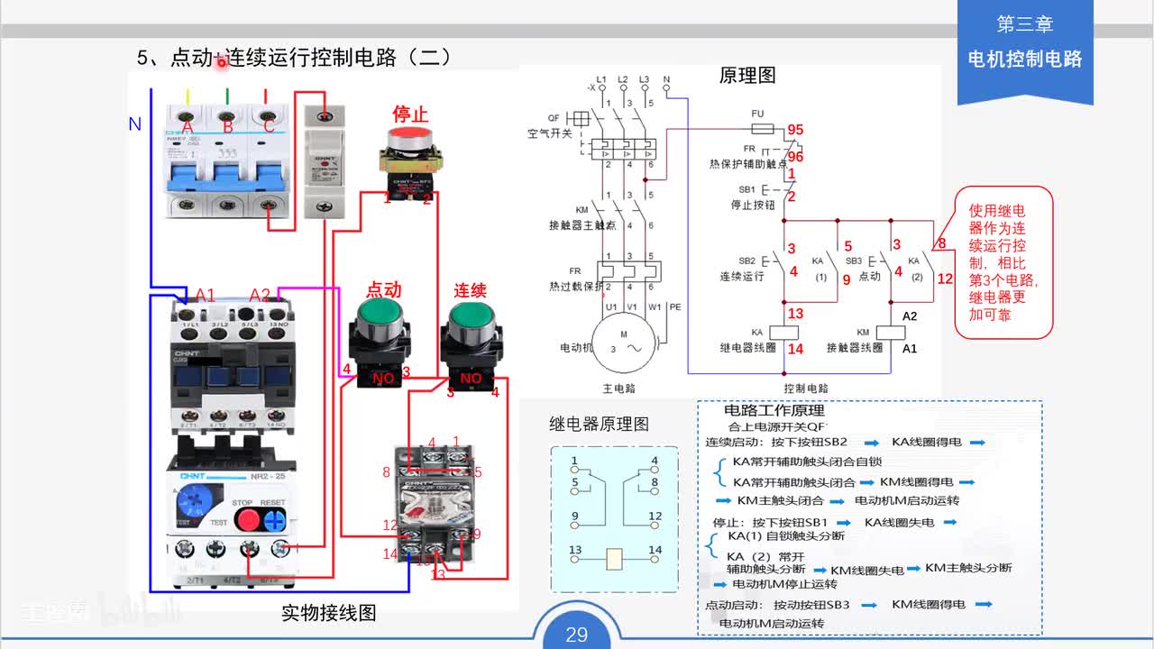 20_点动、连续运行控制电路工作原理与接线要点（二）