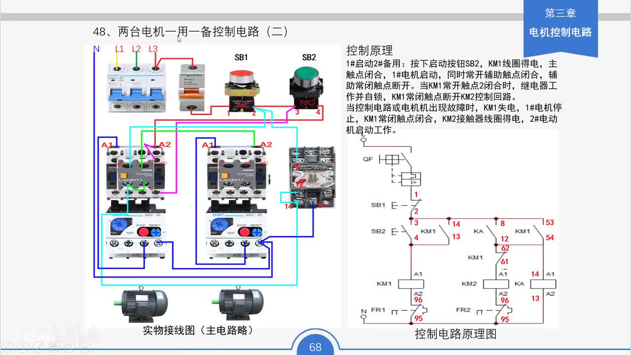 59_两台电机一用一备控制电路（二）工作原理与接线要点