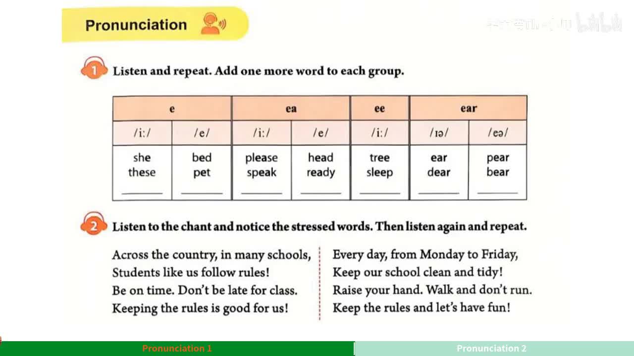 补 Unit 2 Pronunciation