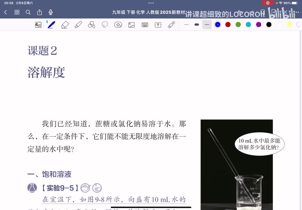 9.2-1 饱和与不饱和溶液