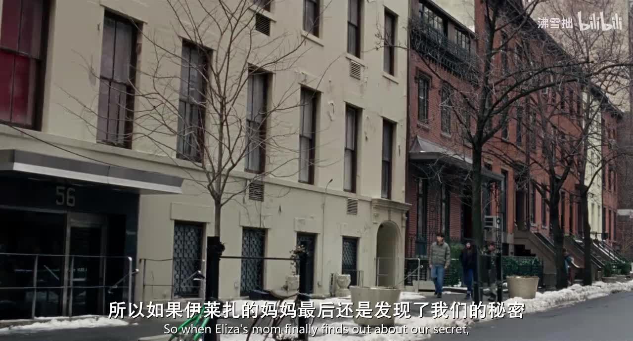 18-1【茶色羽绒服】和约翰尼伊莱扎走在大街上 讨论关于孩子的事 对约翰尼提出说自己是孩子爸爸的事表示疑惑