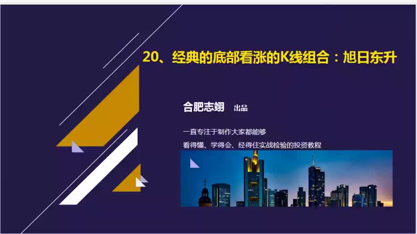 20.经典的底部看涨的K线组合：旭日东升