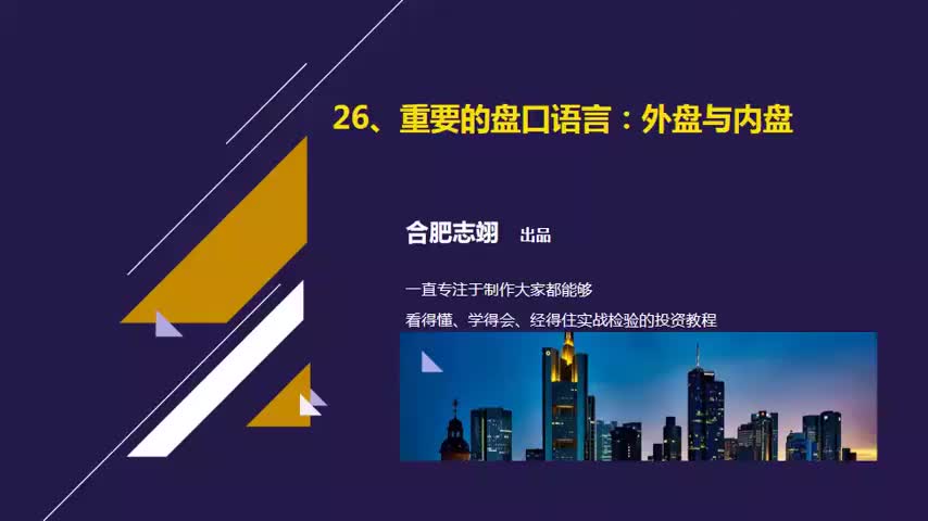26.重要盘口数据解读：外盘与内盘