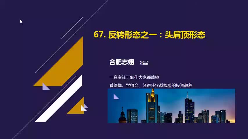 67.反转突破形态之一：头肩顶形态