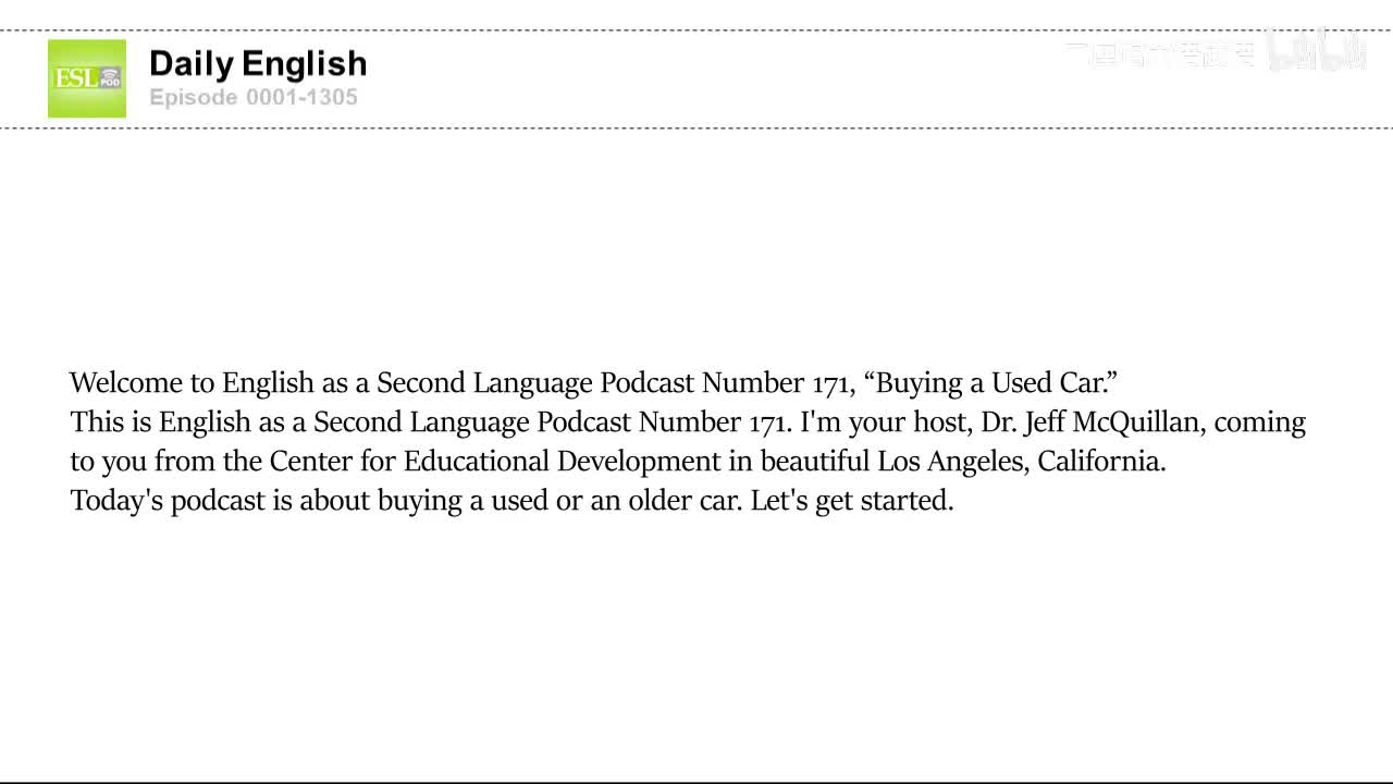 0171 Buying a Used Car