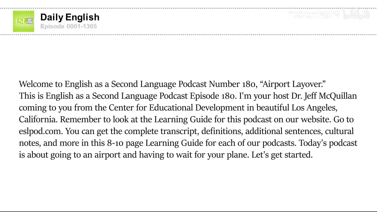 0180 Airport Layover