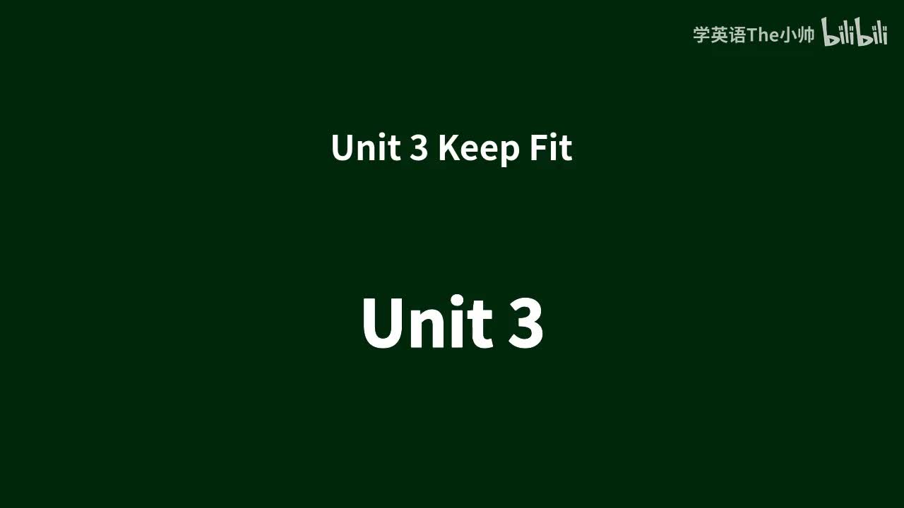 Unit 3 Keep Fit