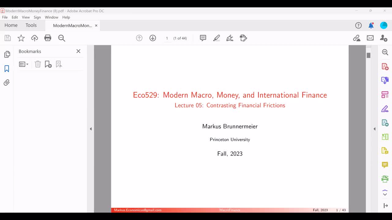 5. Contrasting Financial Frictions