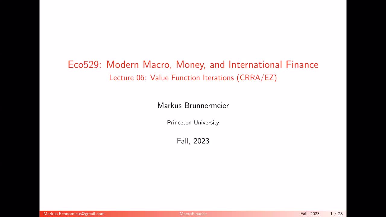 6. CRRA and Epstein-Zin utility, ValueFcn Backwards Iteration
