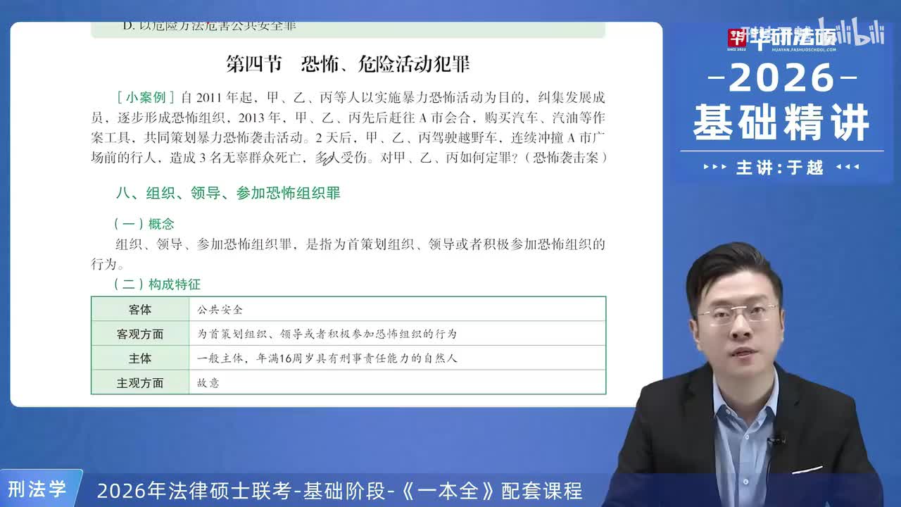 【26法硕刑法】19-4 恐怖、危险活动罪