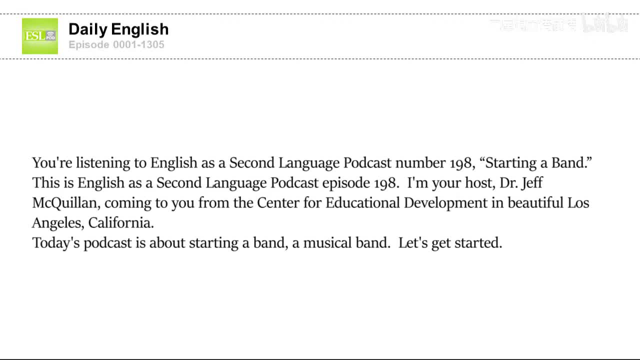 0198 Starting a Band