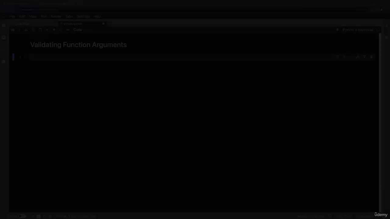 4. Validating Function Arguments