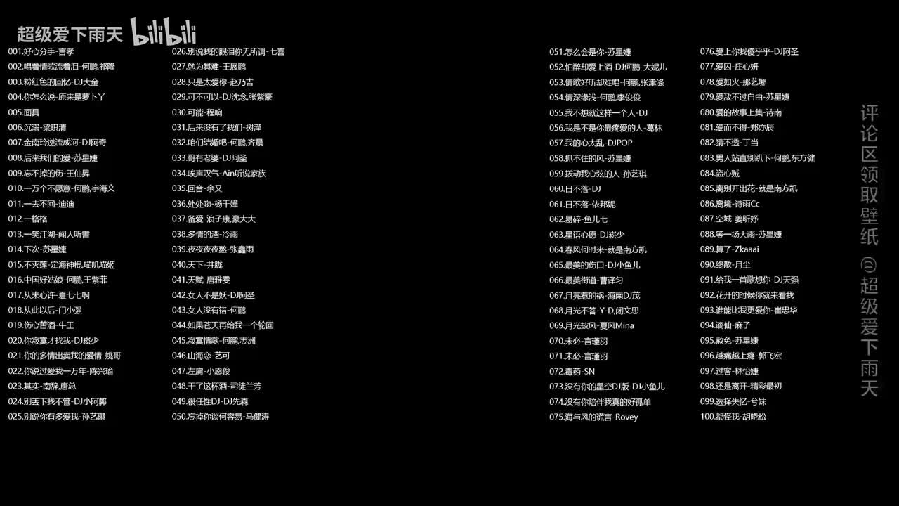 伤感情歌DJ《100首》