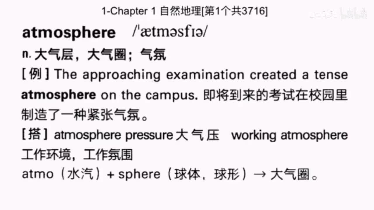 词汇真经1.自然地理