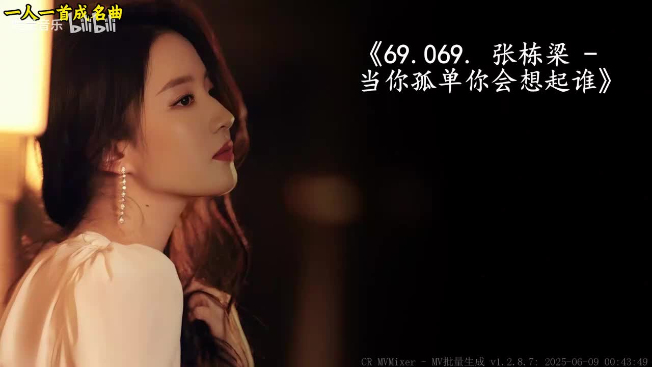 69.069. 张栋梁 - 当你孤单你会想起谁
