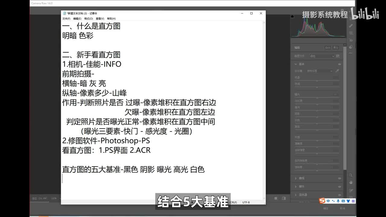 【摄影基础】05直方图-结合五大基准调片